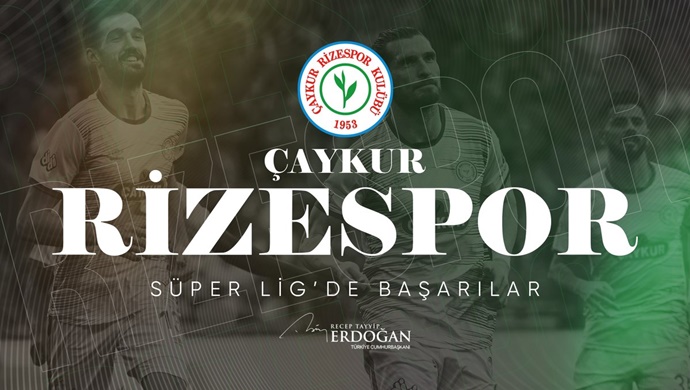 Spor Toto Süper Lig’e yükselen Çaykur Rizespor’u, taraftarını ve tüm Rizespor camiasını tebrik ediyorum